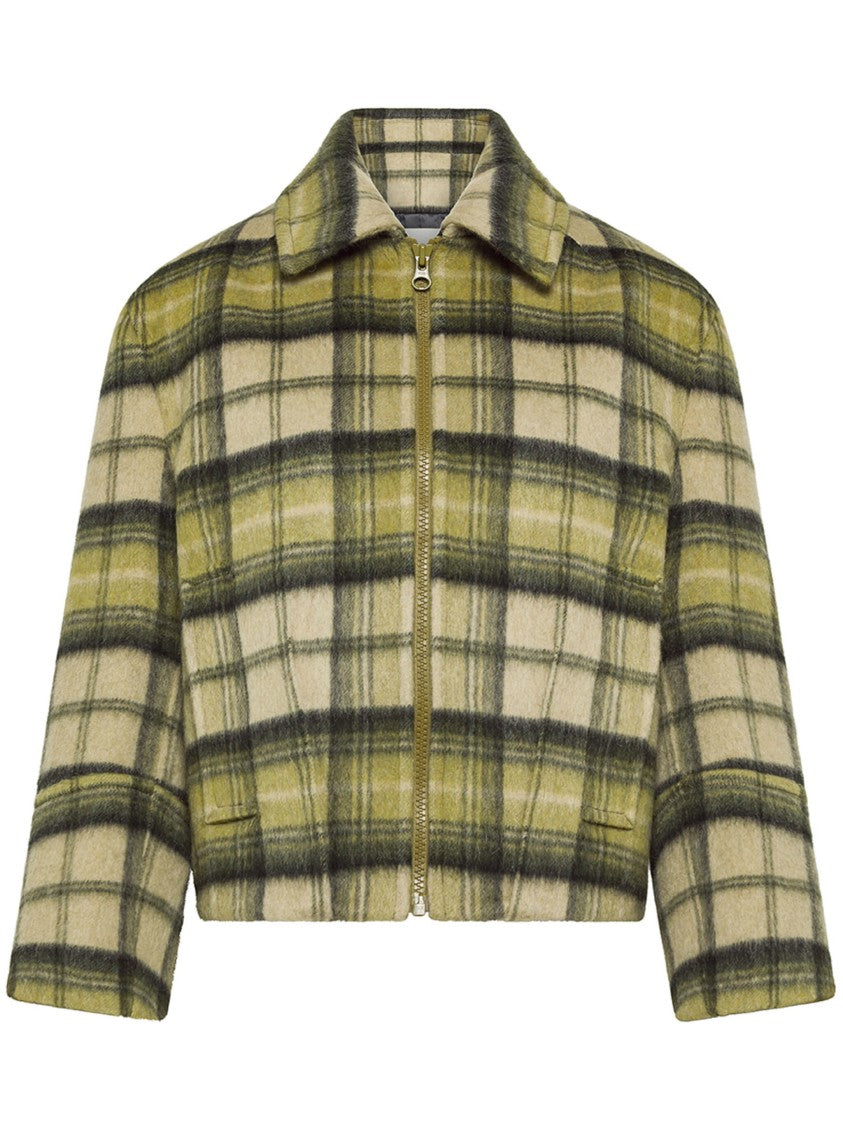 Cruna Cropped Plaid Trench Coat
