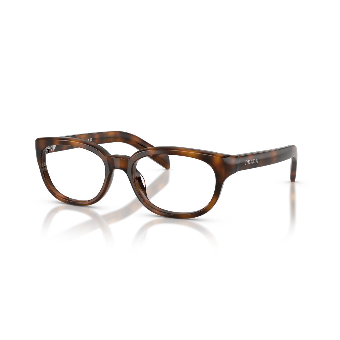 Prada 0Pr D03vu Classic Rectangular Tortoiseshell Eyeglasses