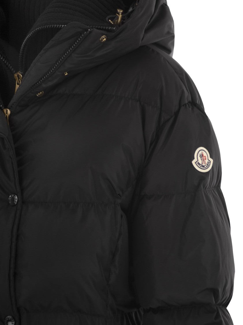 Moncler Chamer Long Down Jacket With Hood
