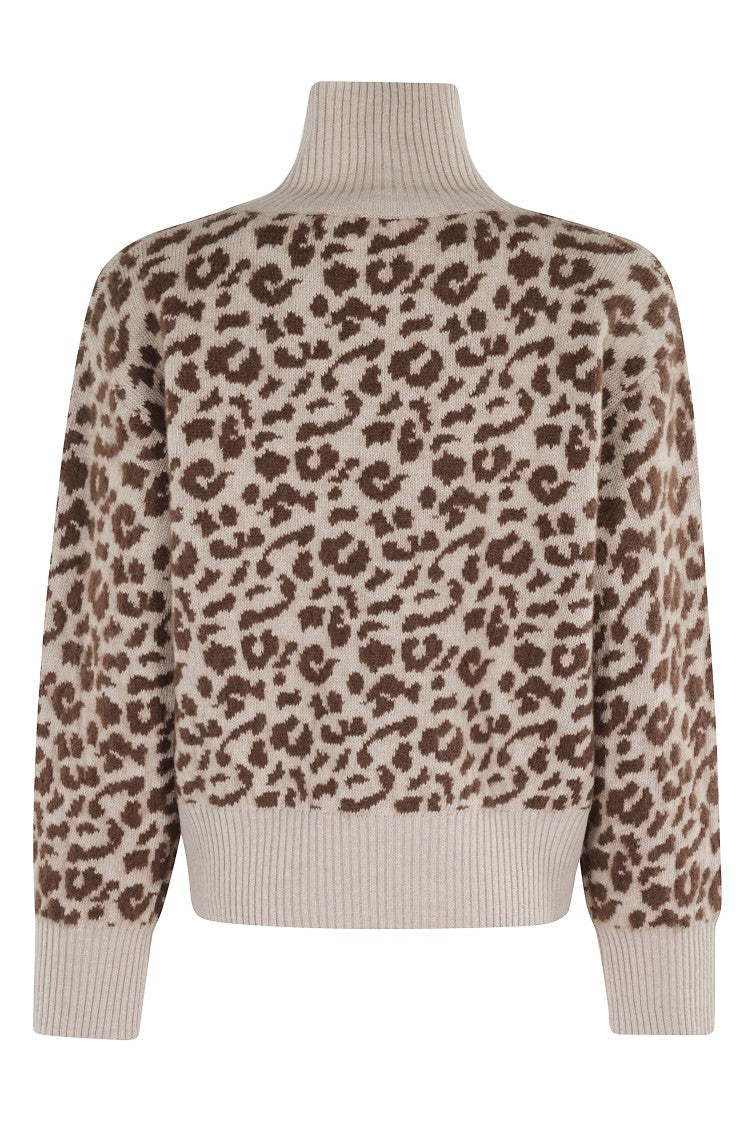 Federica Tosi High Collar Spotted Sweater By Federica Tosi