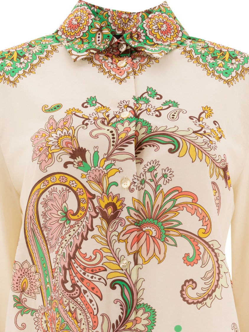 Etro Classic Collar Shirt With Paisley Print