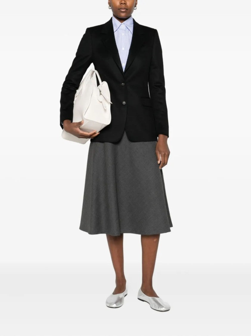 Tagliatore Black Classic Lapels Single Breasted Blazer