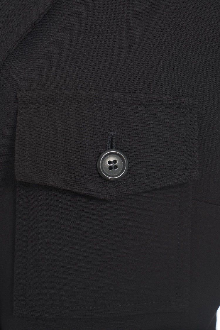 Ottod'ame Tailored Blazer With Waist-Cinching Belt And Notch Collar