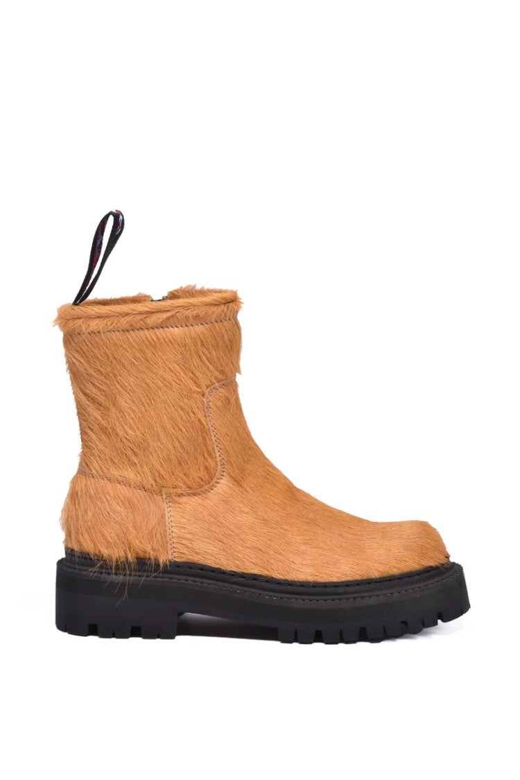 Camper Lab Lab Fur Ankle Boot - Brown