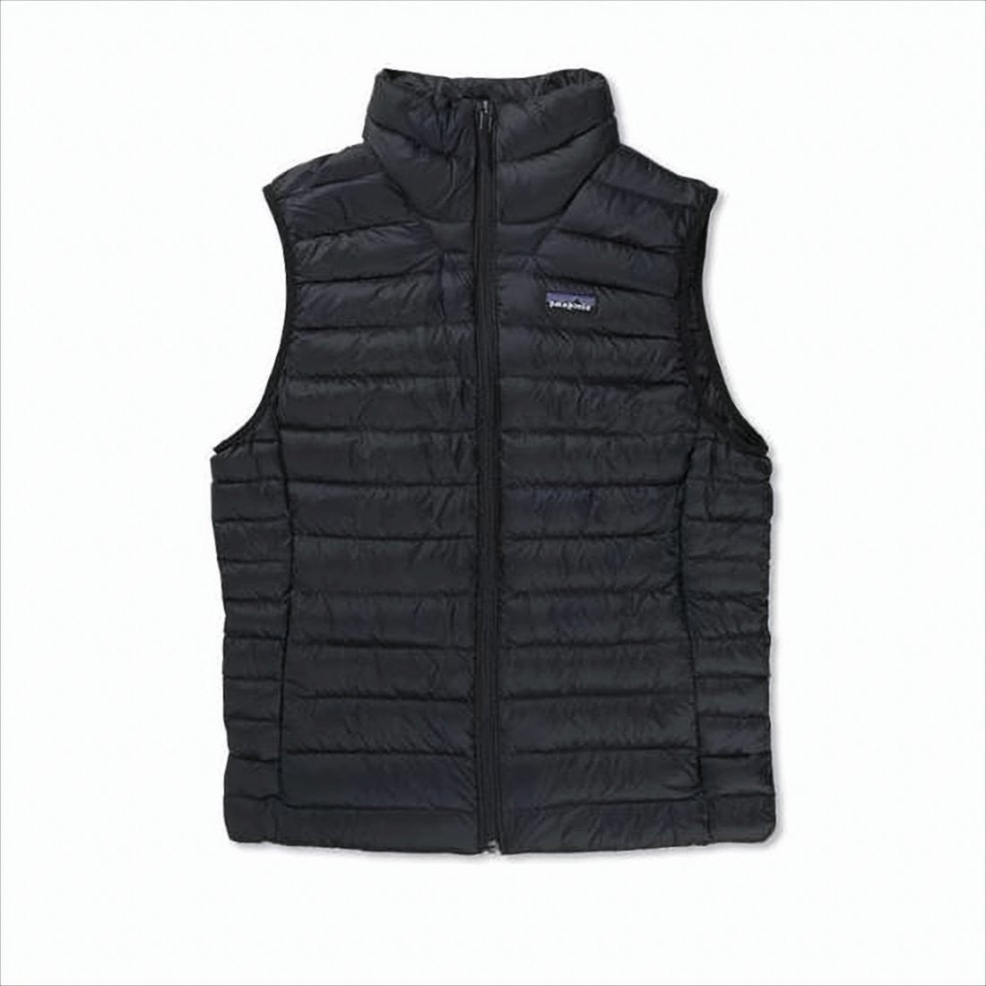 Patagonia Quilted Insulated Vest With High Collar And Front Zipper