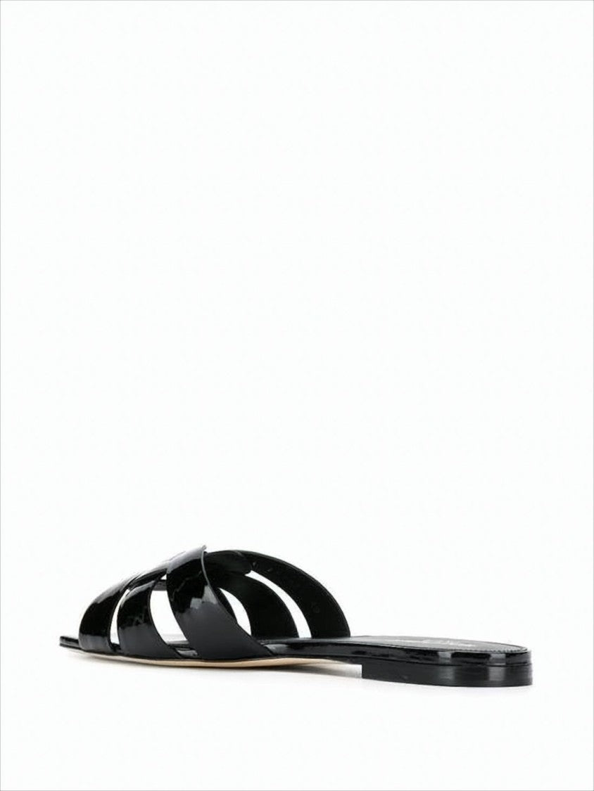 Saint Laurent Patent Leather Flat Mule