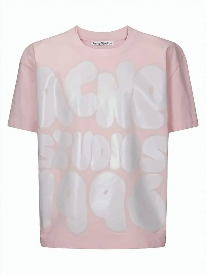 Acne Studios Boxy Crop Top With Bold Lettering