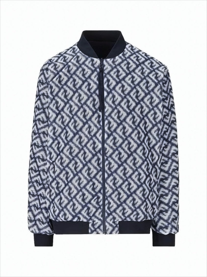 Fendi Reversible Bomber Jacket With Geometric Motif