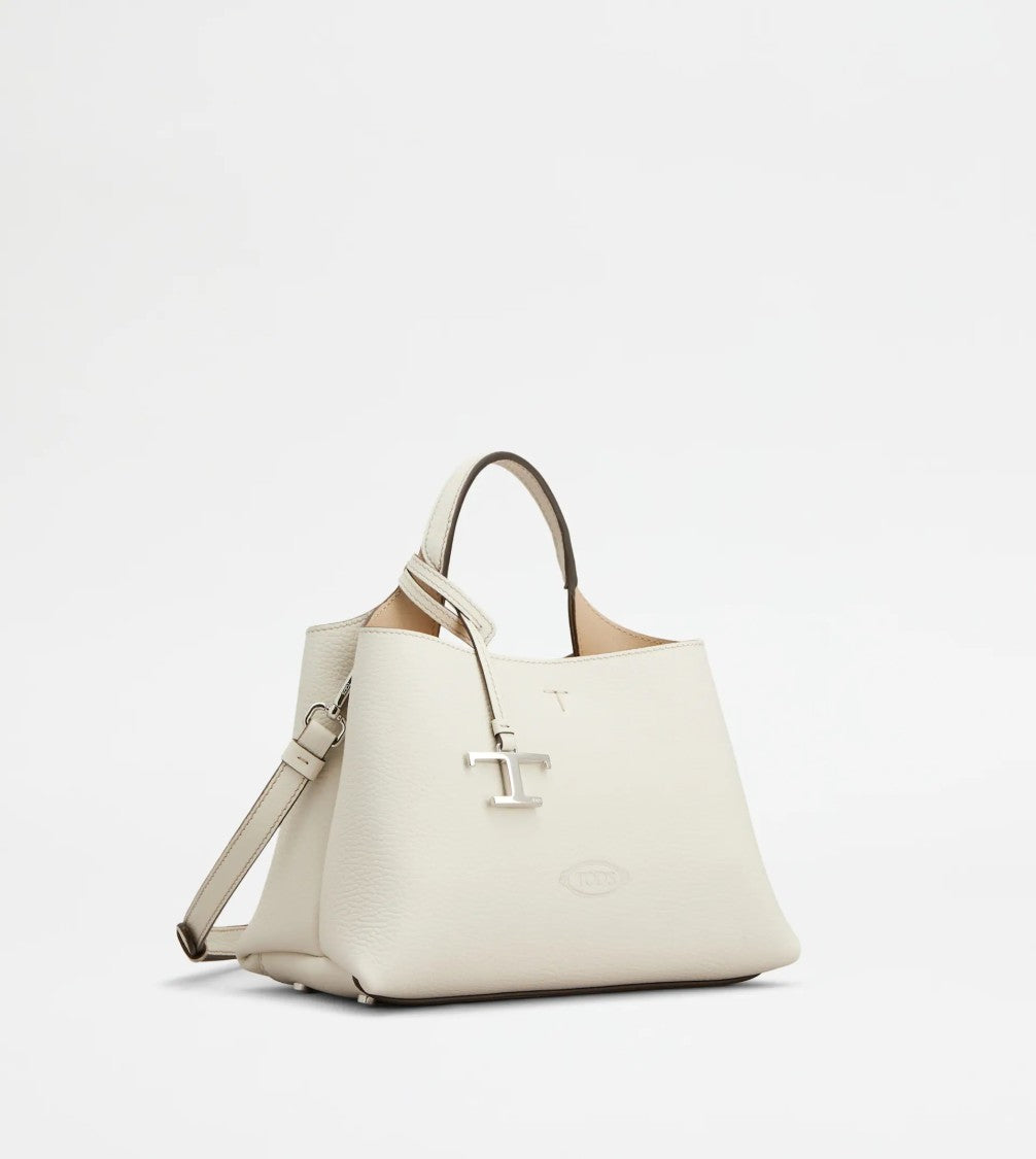 Tod's Apa Micro Tote Leather Bag – White