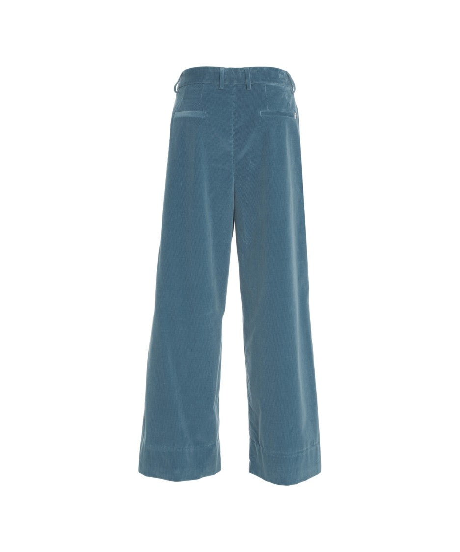 Dondup Pleated Wide-Leg Trousers With High Waist Design