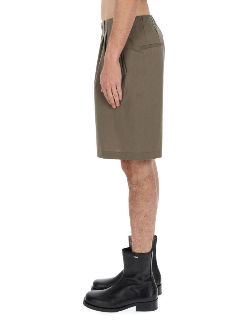 Our Legacy Neutrals Bridge Relaxed Fit Pleated Shorts
