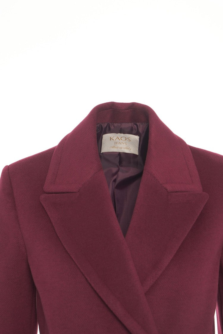 Kaos Double-Breasted Structured Coat With Wide Lapels