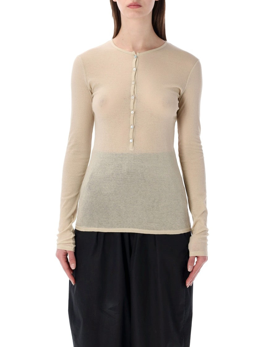 Soeur Isabella Long-Sleeve Sheer Cotton Top