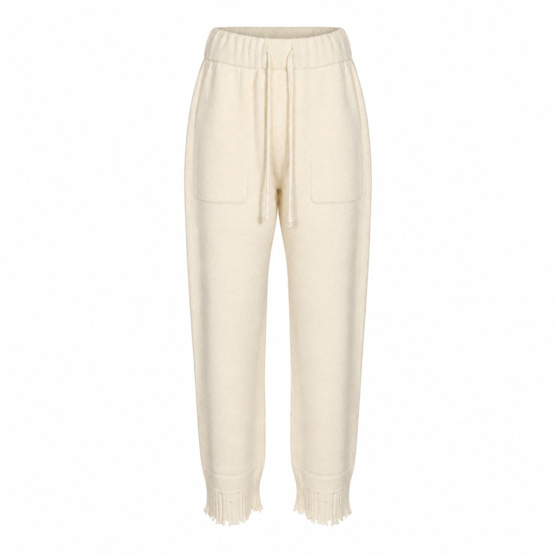 Uma Wang Relaxed Fit Fringed Hem Drawstring Straight-Leg Pants