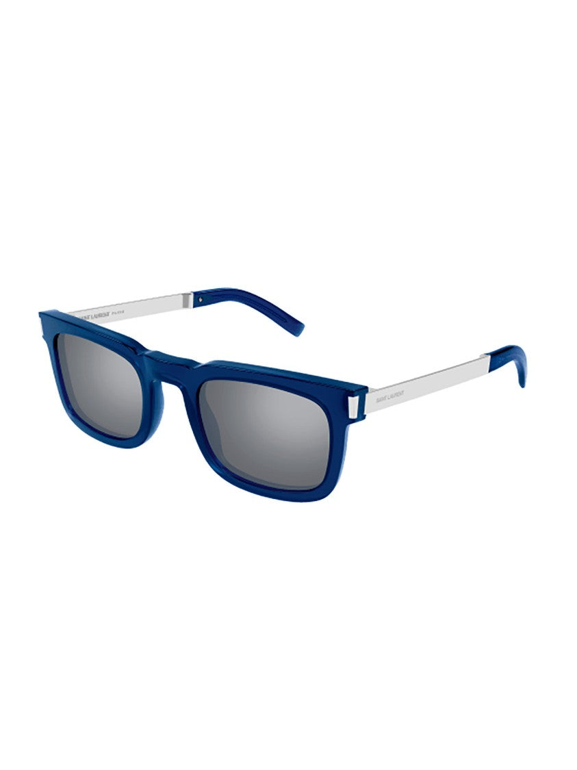 Saint Laurent Blue Sl 581 Bold Square Sunglasses