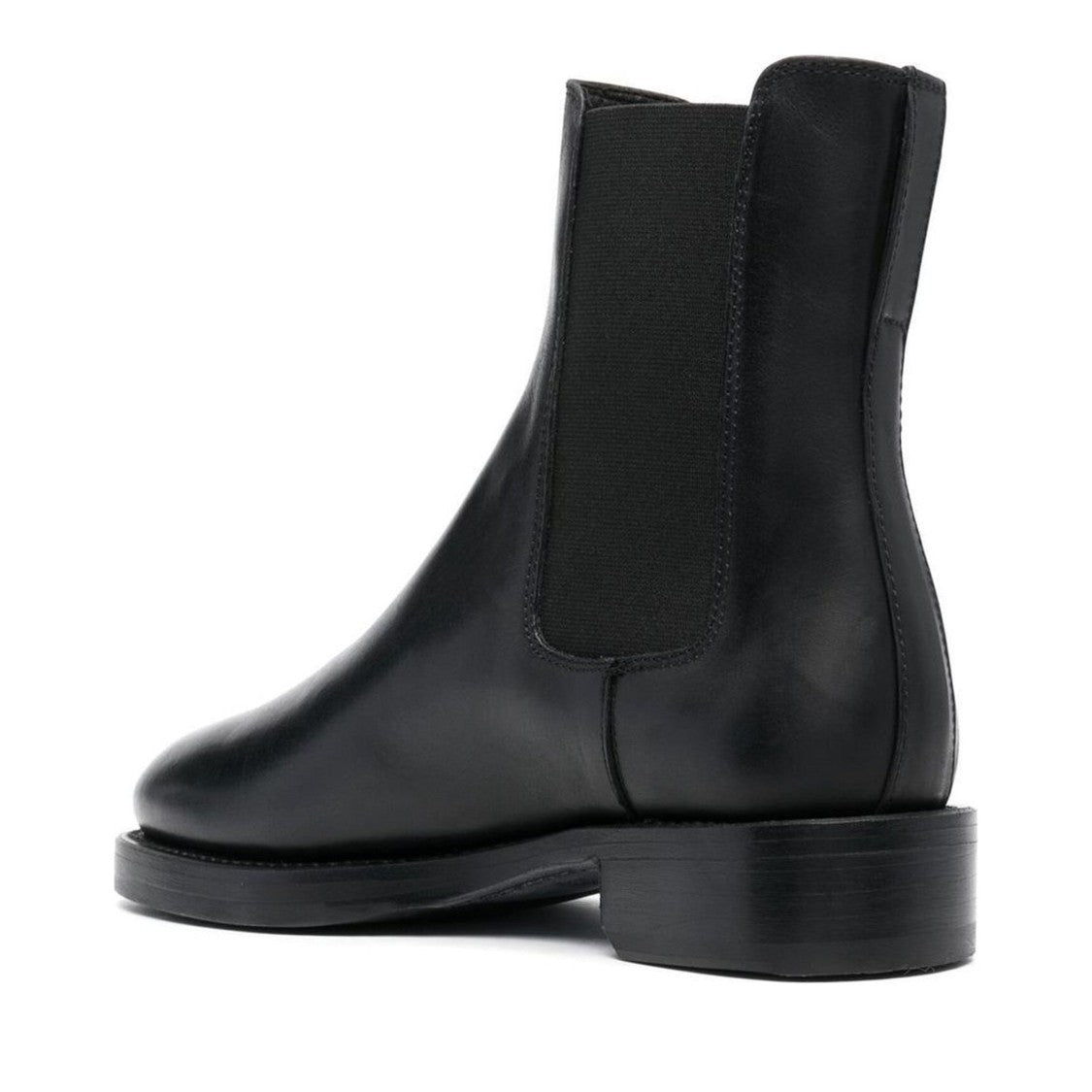 Furla Black Heritage Slip-On Metallic Detail Leather Chelsea Boots