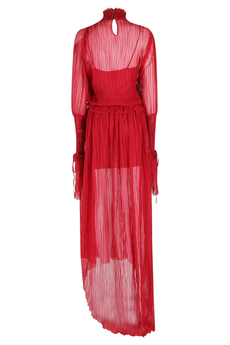 Blumarine Chiffon Plisse Dress