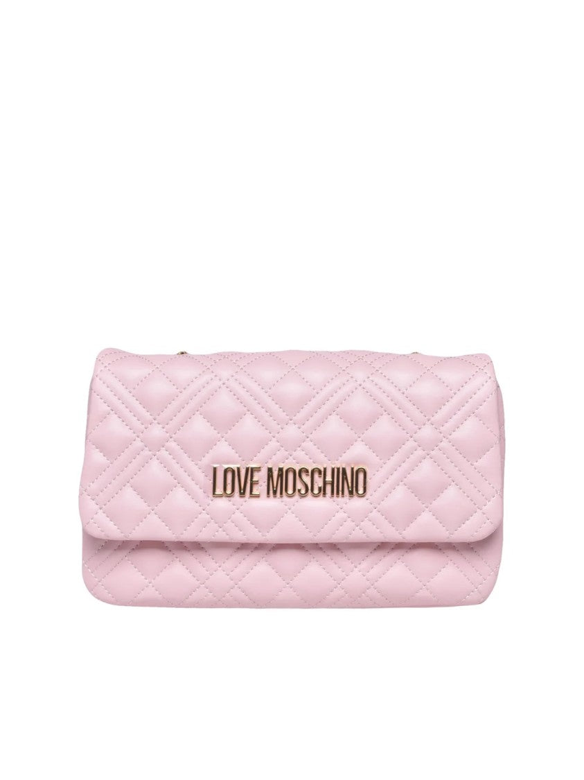 Love Moschino Pink Polyurethane Quilted Shoulder Bag