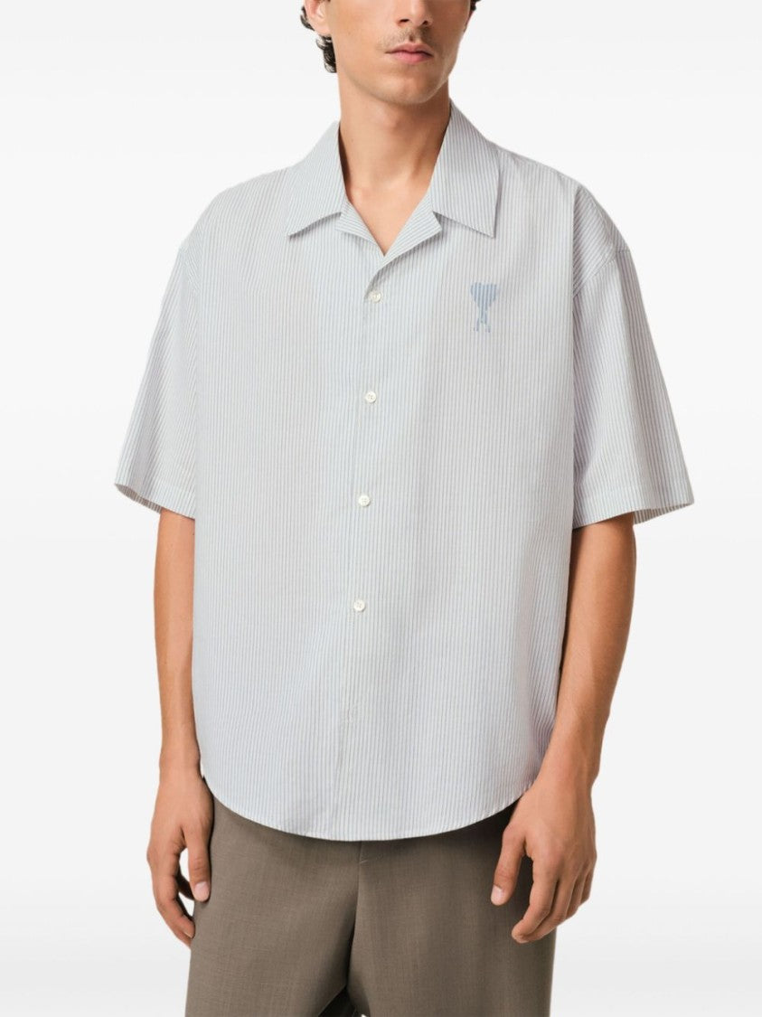 Ami Paris Short-Sleeved White Shirt