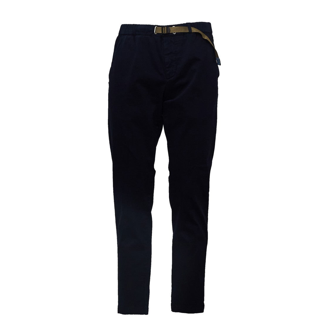 White Sand Adjustable Waist Flap Pocket Gabardine Pants