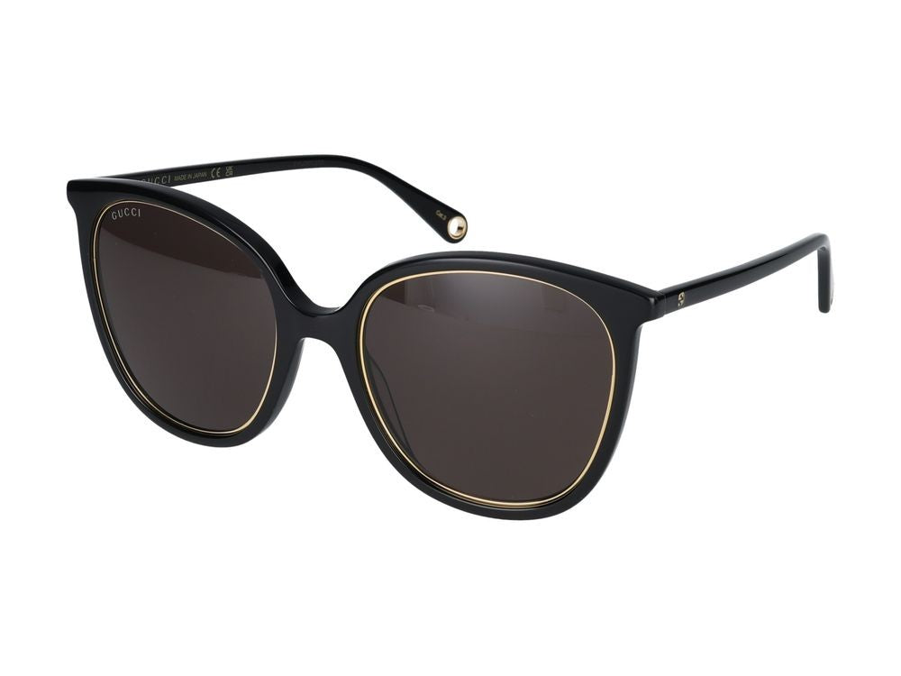 Gucci Black Gg1076s Acetate Cat-Eye Sunglasses