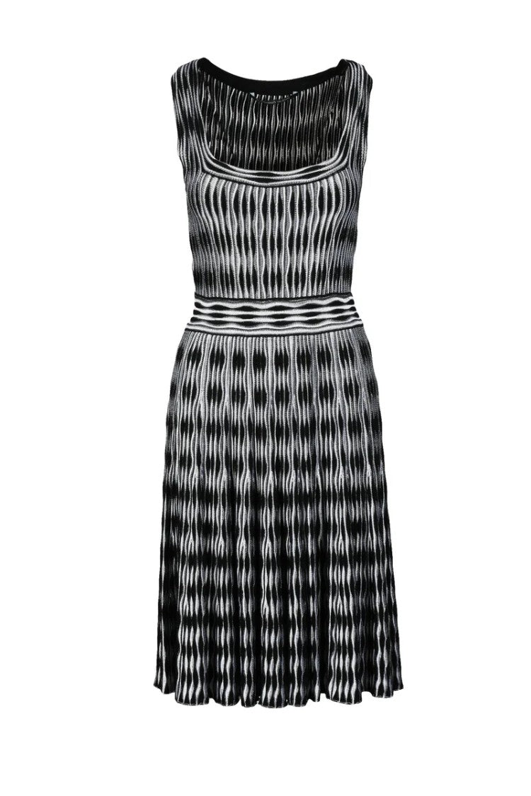 Antonino Valenti Knit Dress Viscose Polyester - Black/White
