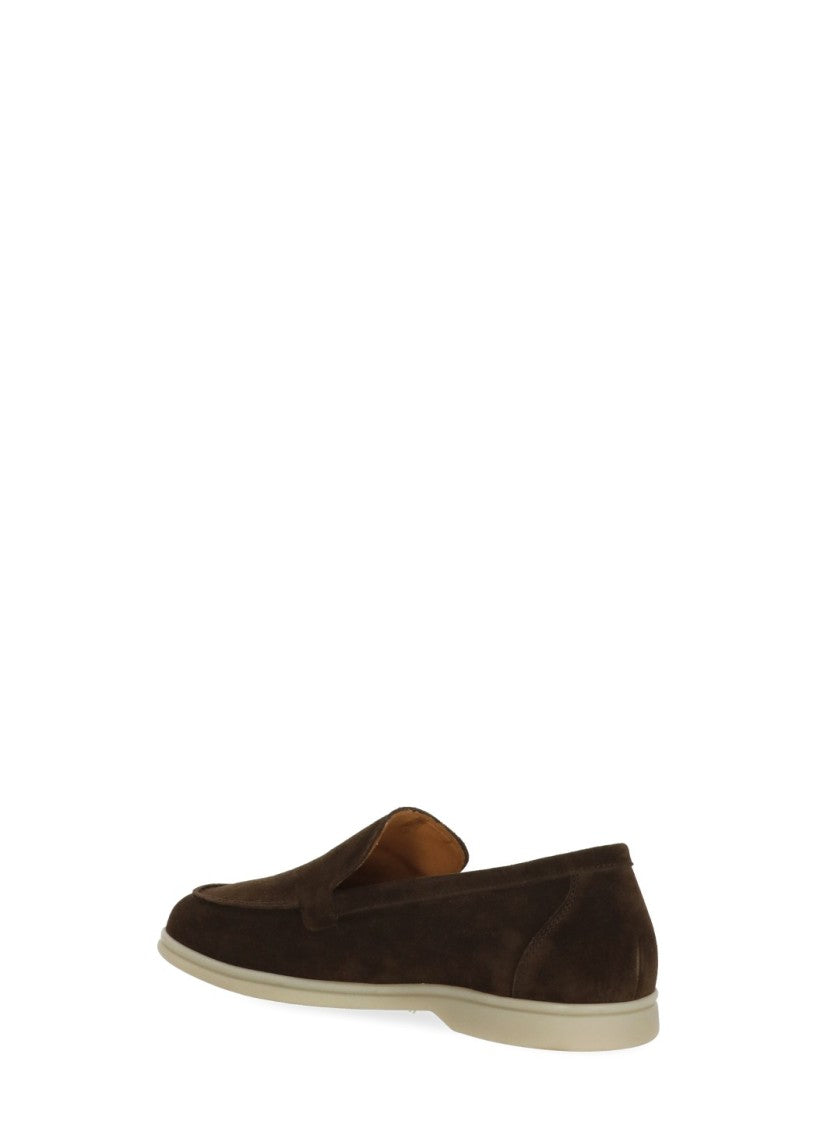 Berwick 1707 Brown Round Toe Suede Loafers