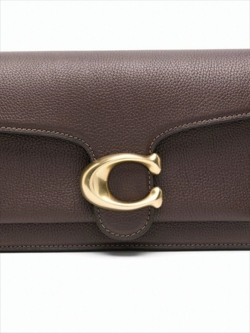 Coach Textured Cowhide Leather Crossbody Bag With Gold-Tone Clasp