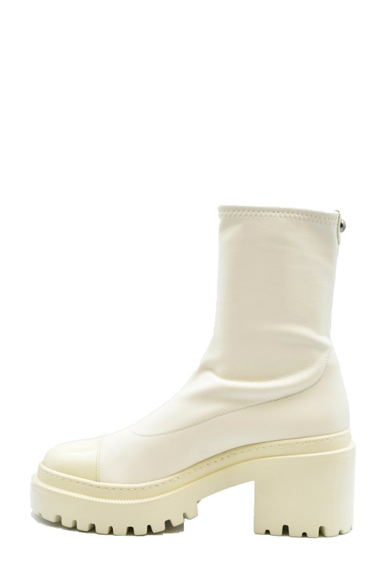 Giuseppe Zanotti Multicolor Leather Ankle Boots With Block Heel