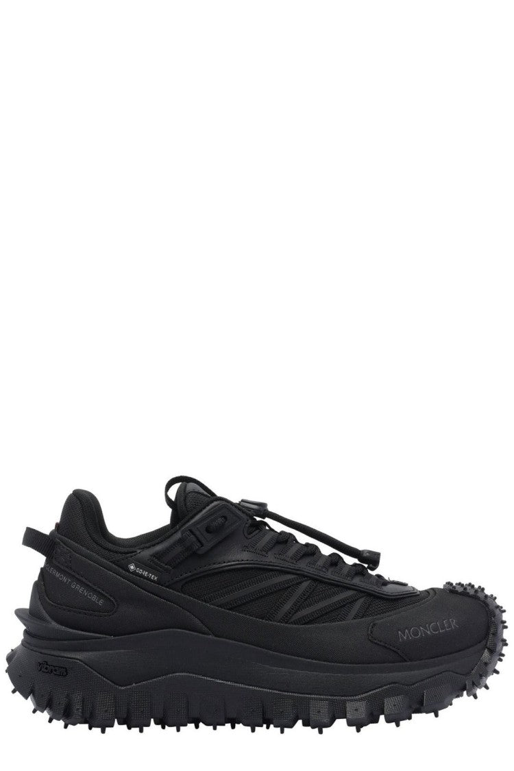 Moncler Sporty All-Black Sneakers With Textured Sole
