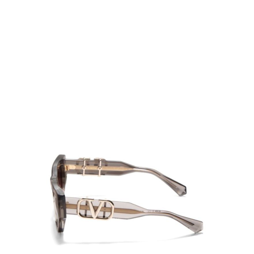 Valentino V - Sette Translucent Angular Frame Sunglasses