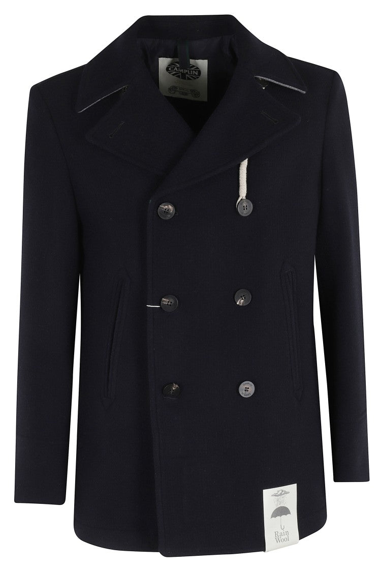Camplin Double-Breasted Wool Blend Peacoat