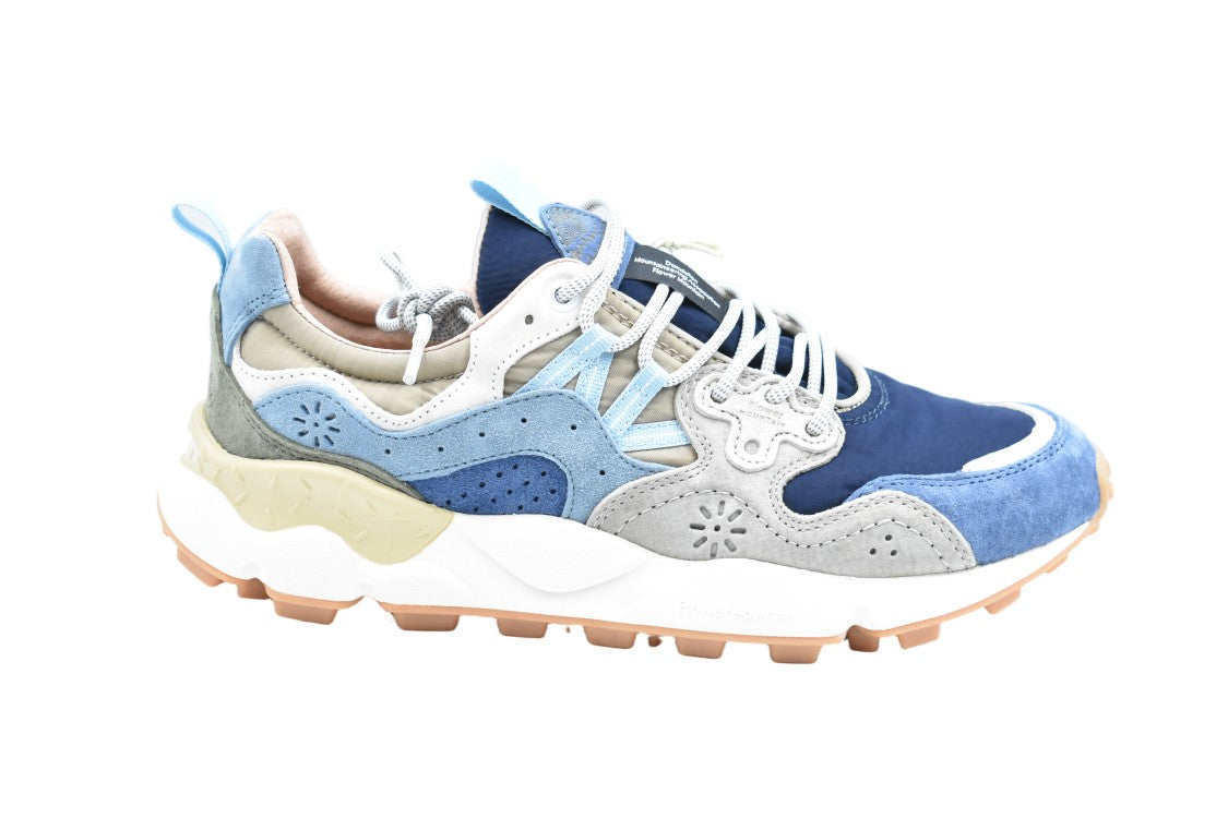Flower Mountain Navy Kaki Suede Nylon Casual Shoes