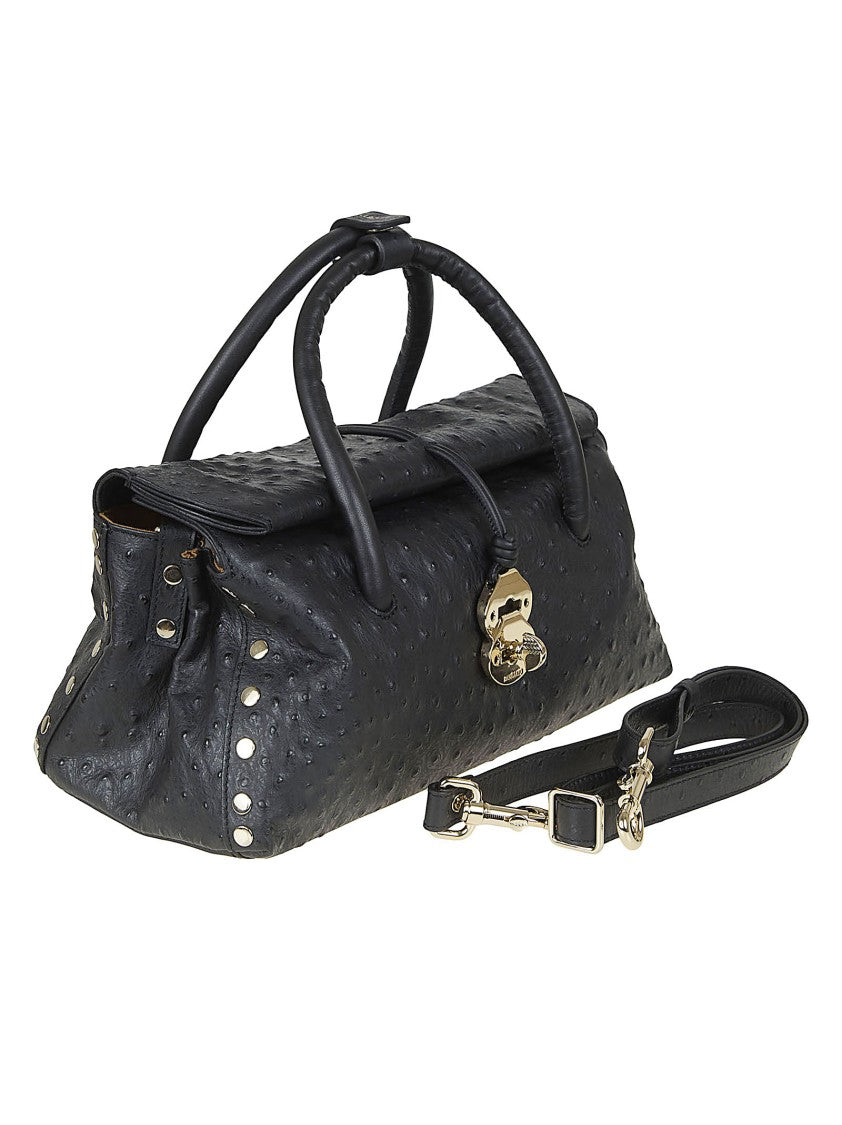 Zanellato Elongated Handbag In Soft-Touch Leather With Textured Finish