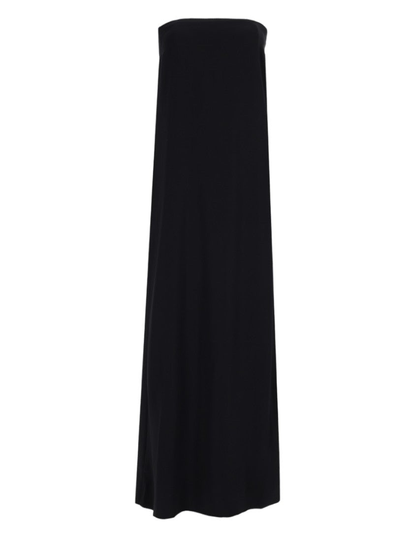 Co Strapless Maxi Dress With Flared Hem And Elegant Silhouette