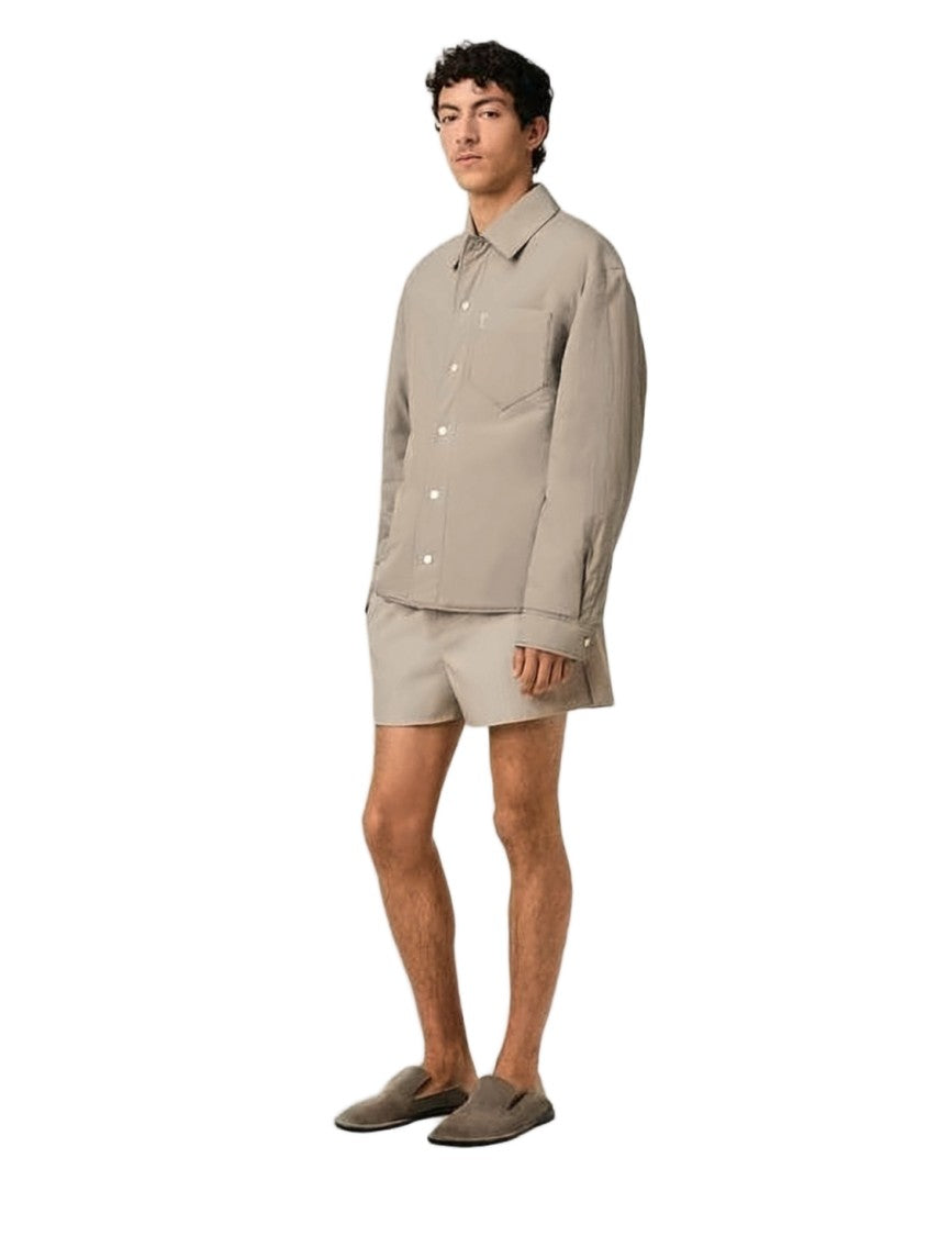 Ami Paris Minimalist Button-Up Jacket With Classic Collar