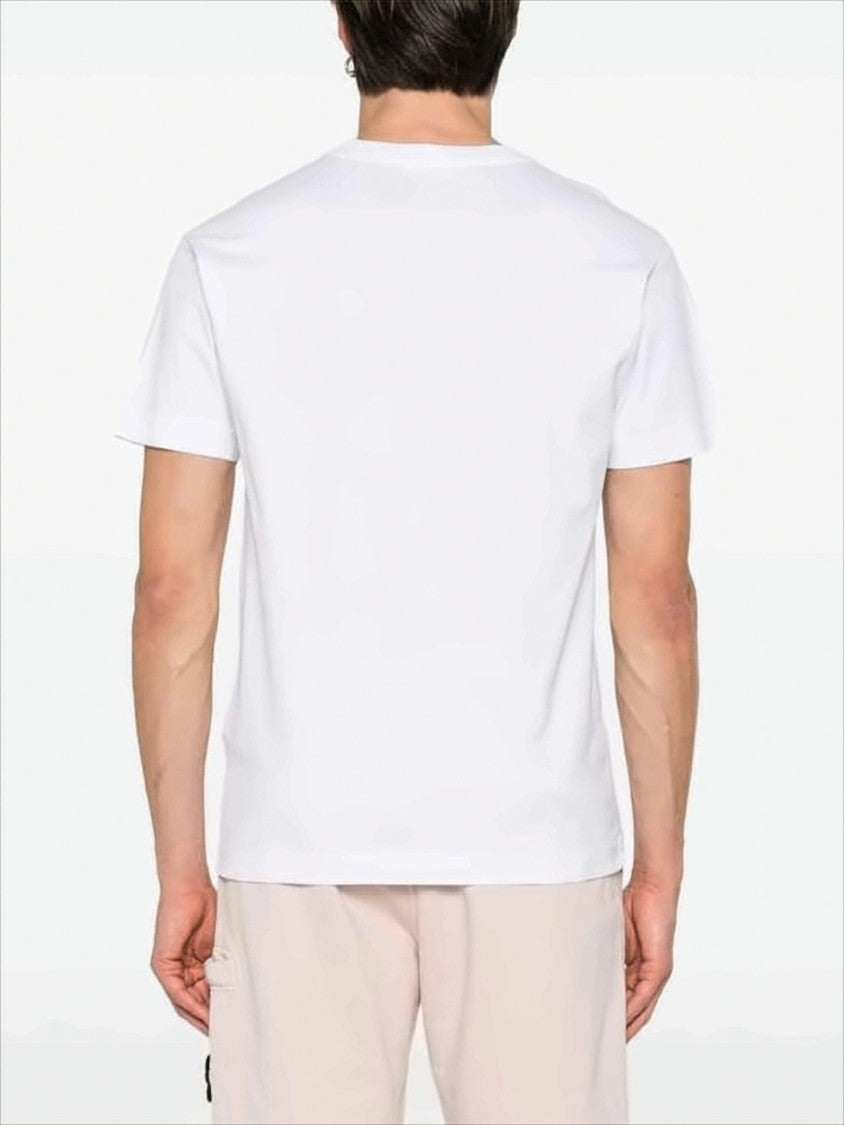 Stone Island Short-Sleeve Cotton T-Shirt With Logo Patch