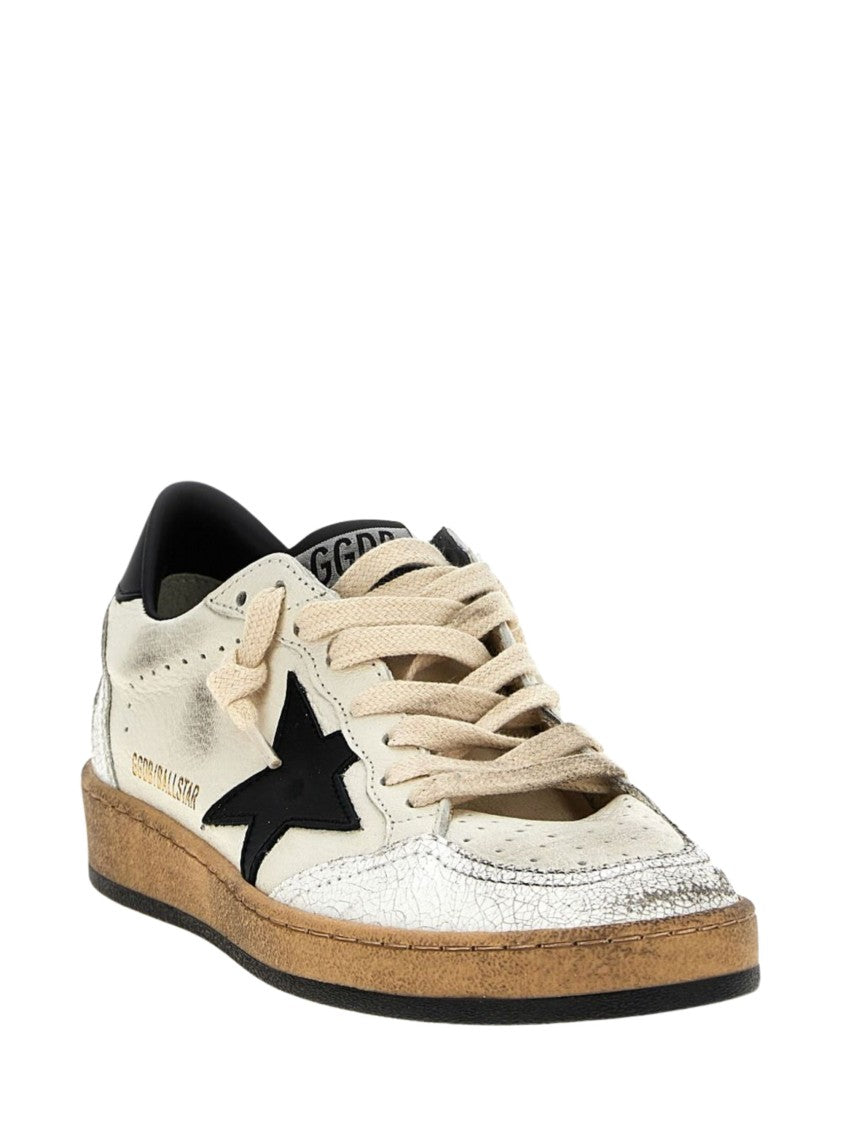 Golden Goose White Leather Ballstar Sneakers