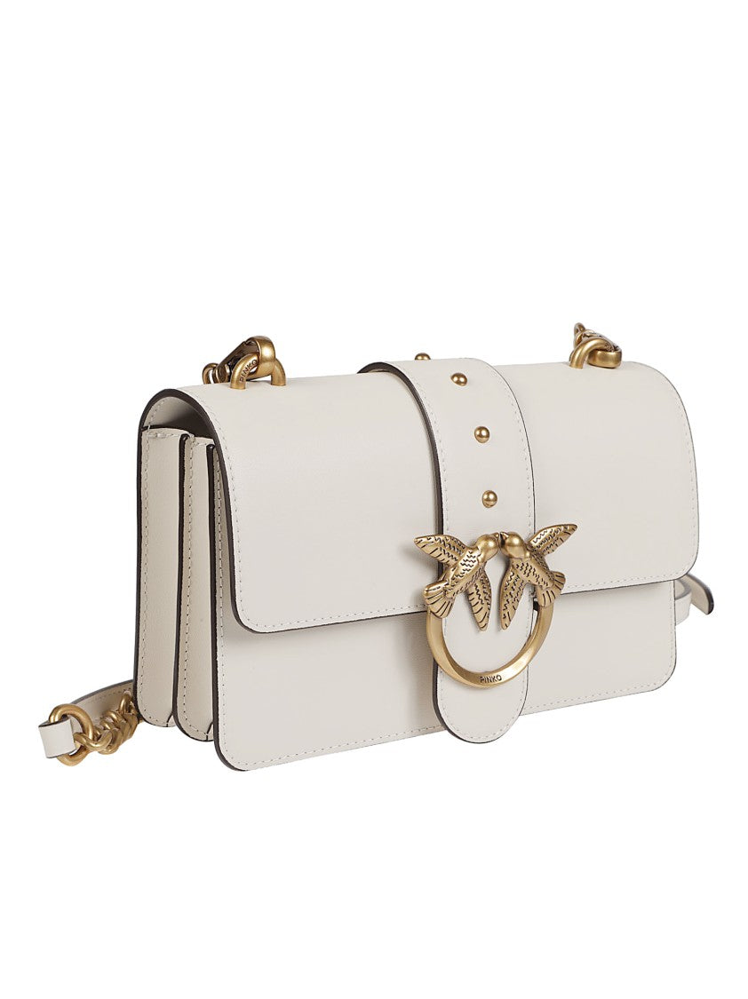 Pinko Love One Mini Rectangular Leather Shoulder Bag