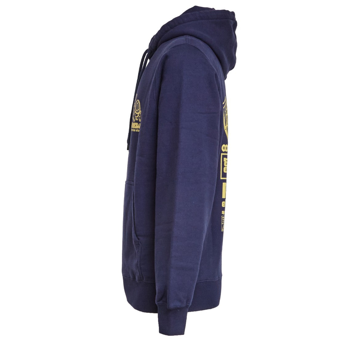 Edwin Maritime Blue Hooded Graphic Print Sweatshirt
