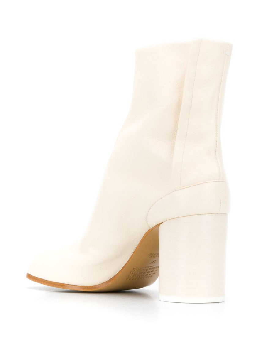 Maison Margiela Ankle-Length Tabi Toe Boots In Soft Nappa Leather