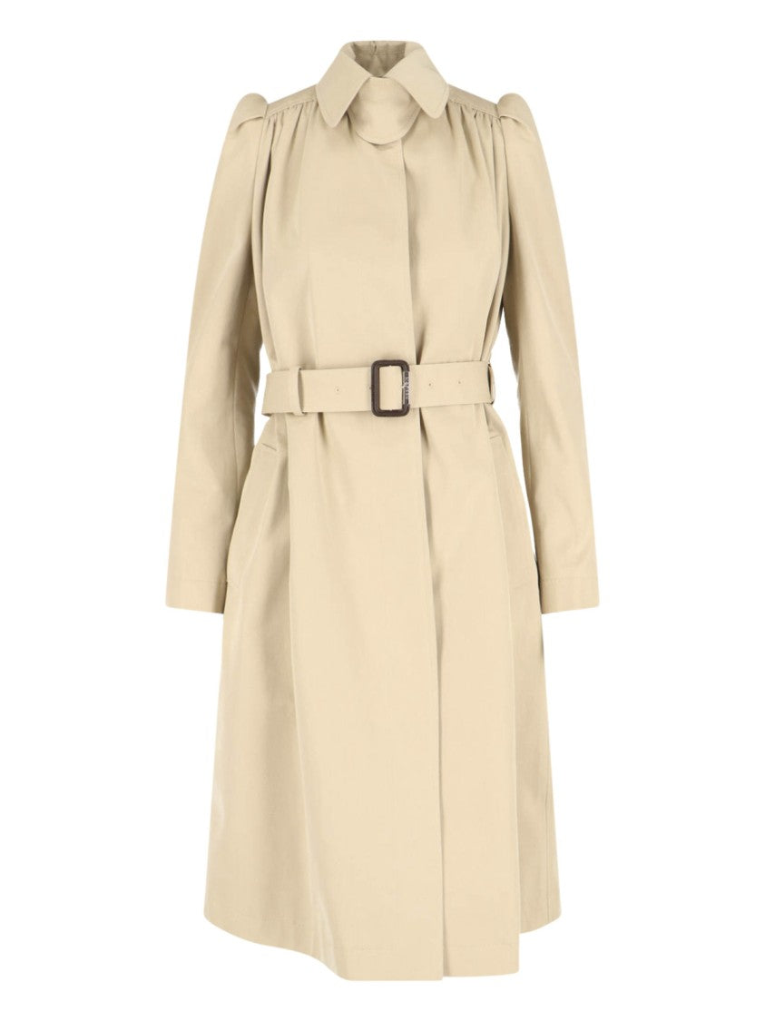 Alexander Mcqueen Beige Cotton Trench Coat