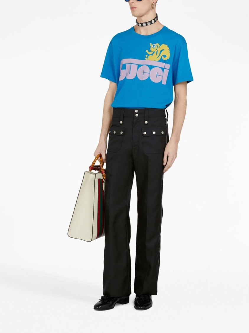 Gucci Black Polyamide Trousers