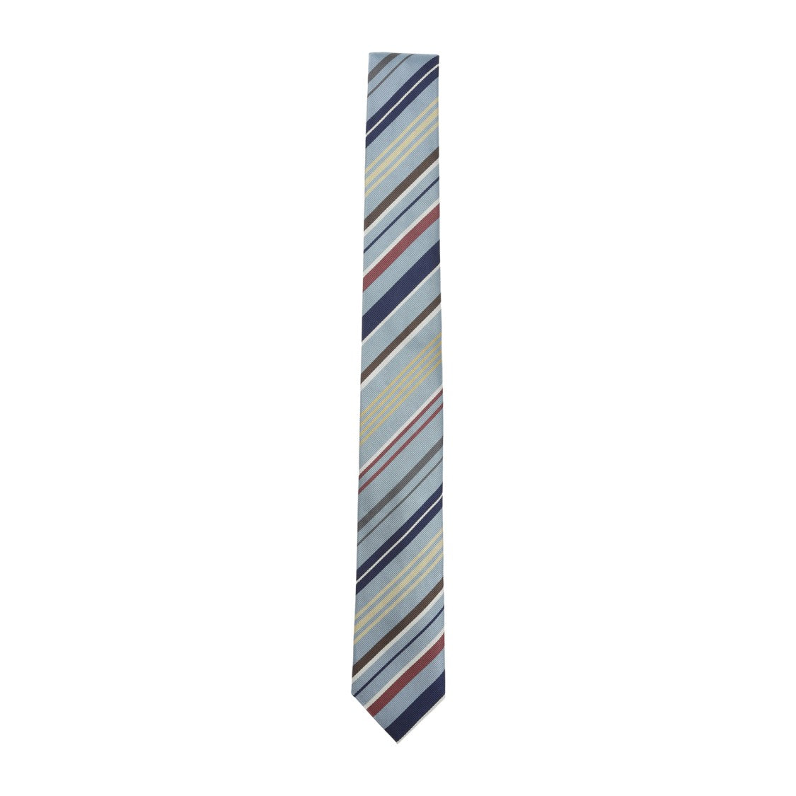 Paul Smith Slim Diagonal Striped Silk Tie With Textured Finish