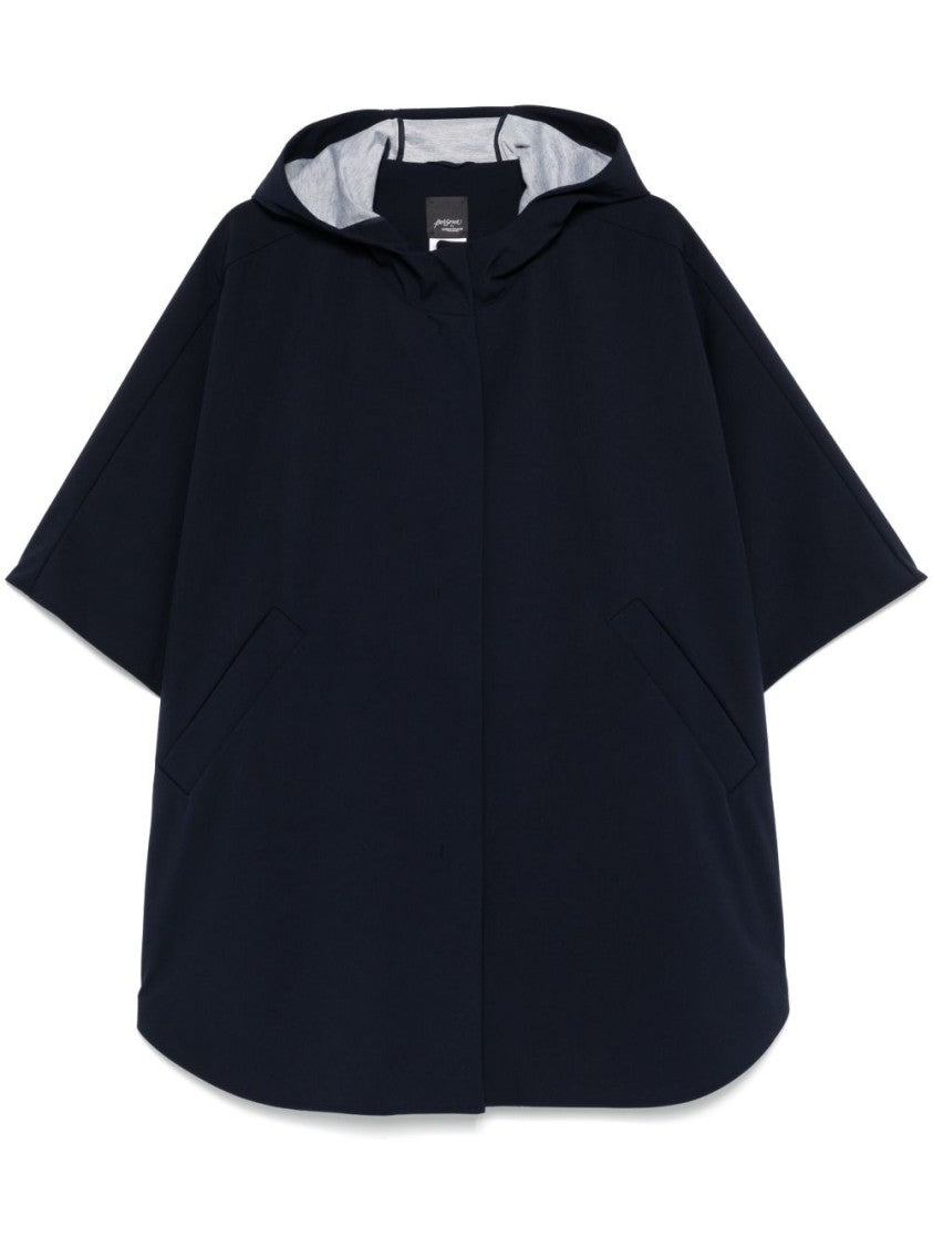 Martina Rinaldi Short-Sleeve Waterproof Coat With Hood