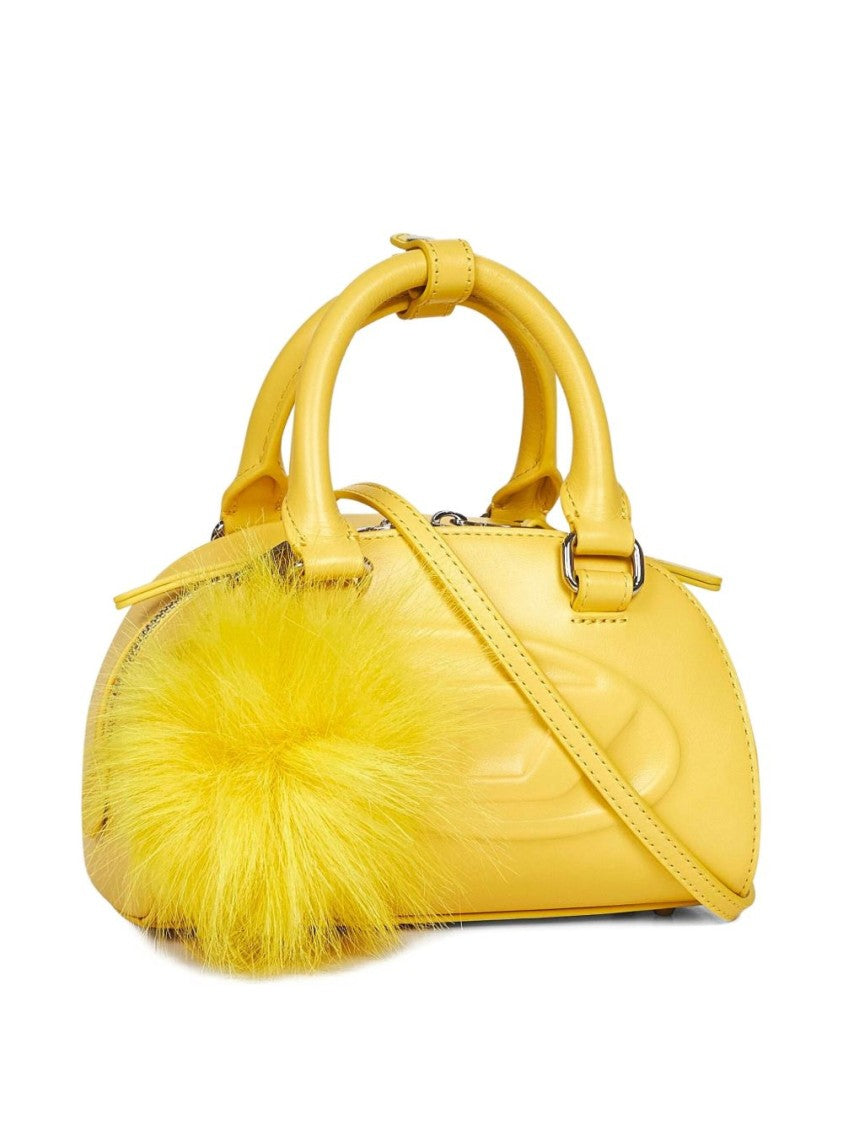 Diesel Rounded Rectangular Yellow Shoulder Bag