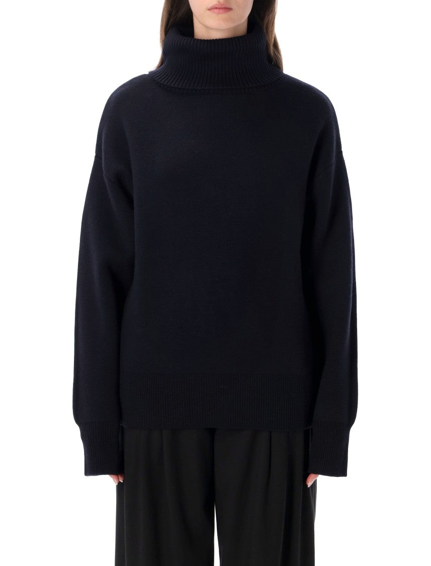 Rhea Thick Ribbed Relaxed-Fit Turtleneck Sweater