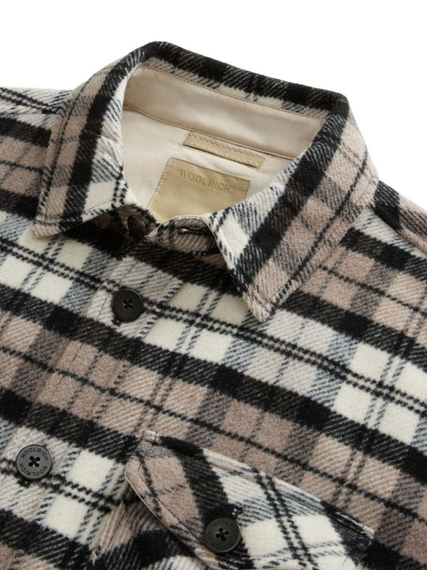 Woolrich Plaid Button-Up Shirt With Cozy Wool Blend