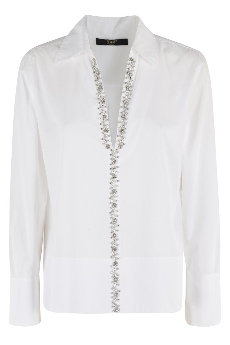 Seventy White Poplin Oversized Shirt