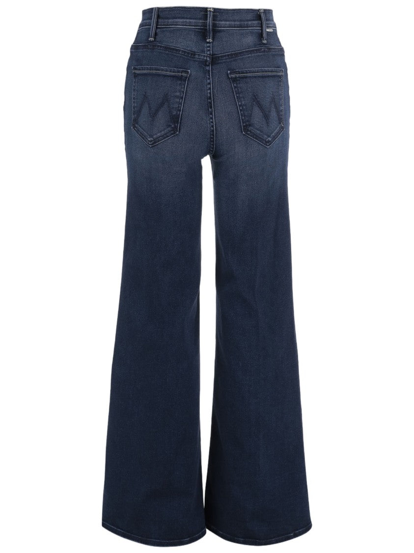Mother High-Waisted Wide-Leg Jeans With Washed Finish